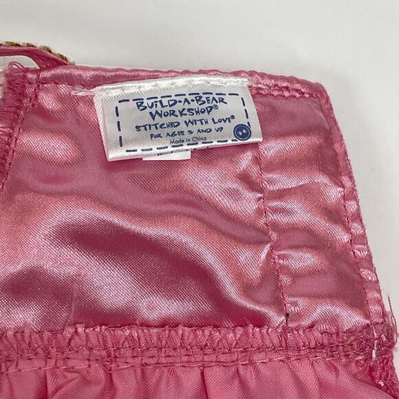 Build A Bear Workshop BABW Disney Princess Aurora Dress Pink White - Picture 3 of 4